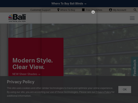 'baliblinds.com' screenshot