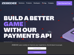 'zebedee.io' screenshot