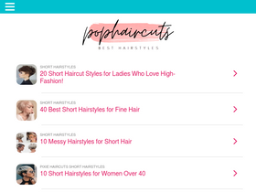'pophaircuts.com' screenshot