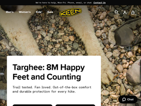 KEEN  homepage screenshot