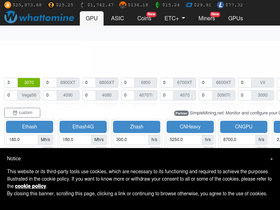 'whattomine.com' screenshot