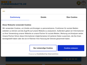 'fliesenrabatte.de' screenshot