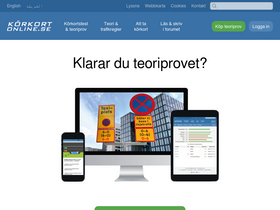 'korkortonline.se' screenshot