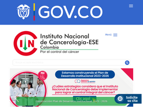'cancer.gov.co' screenshot