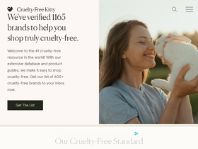'crueltyfreekitty.com' screenshot