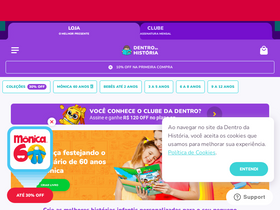 'dentrodahistoria.com.br' screenshot