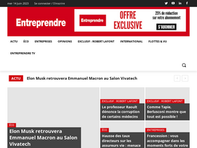 'entreprendre.fr' screenshot