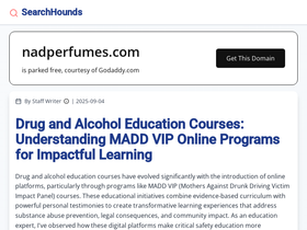 'nadperfumes.com' screenshot