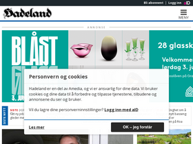 'hadeland.no' screenshot