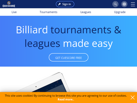 'cuescore.com' screenshot