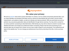 'keyingredient.com' screenshot