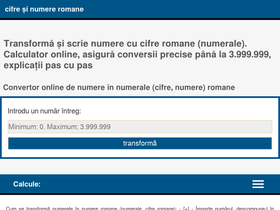 'numere-romane.ro' screenshot