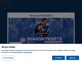 'lcfc.com' screenshot