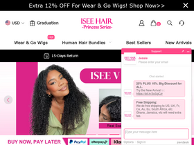 'iseehair.com' screenshot
