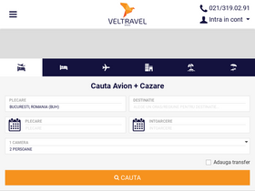 'veltravel.ro' screenshot