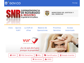 'vur.gov.co' screenshot