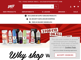 'vapourdepot.com' screenshot