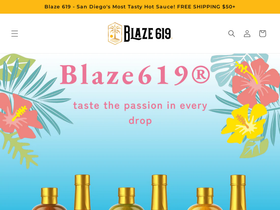blaze619hotsauce.com homepage screenshot