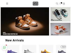 'superkicks.in' screenshot