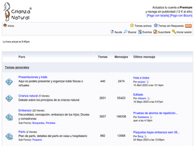 'forocrianzanatural.com' screenshot