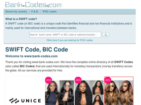 'bank-codes.com' screenshot