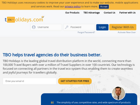 'tboholidays.com' screenshot