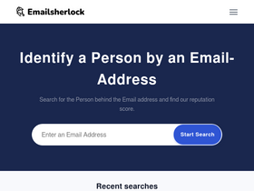 'emailsherlock.com' screenshot