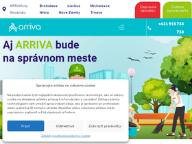 'arriva.sk' screenshot