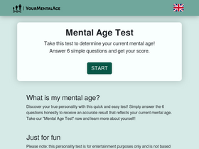 'yourmentalage.com' screenshot