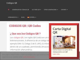 'codigos-qr.com' screenshot