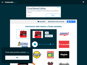 'ceskaradiaonline.cz' screenshot