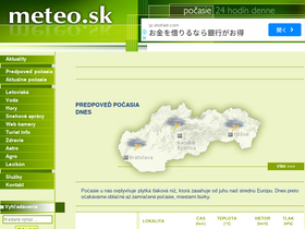 'meteo.sk' screenshot