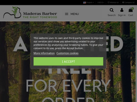 'maderasbarber.com' screenshot