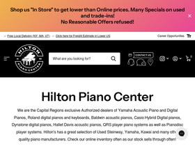 hiltonpianocenter.com homepage screenshot