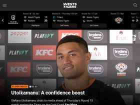 'weststigers.com.au' screenshot
