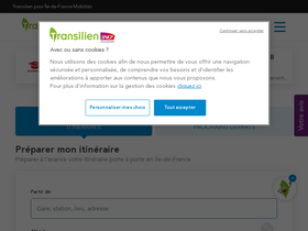 'meslignesnetu.transilien.com' screenshot