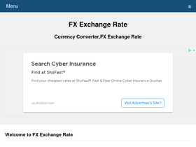 'fxexchangerate.com' screenshot