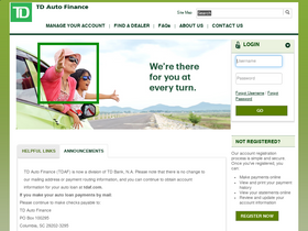'tdautofinance.com' screenshot