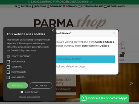 'parmashop.com' screenshot