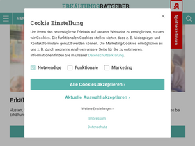 'erkaeltungs-ratgeber.de' screenshot