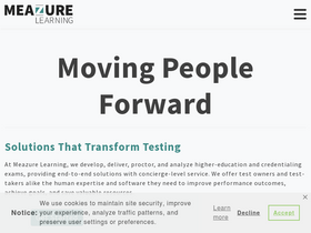 'meazurelearning.com' screenshot