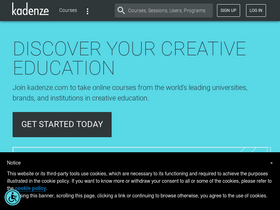 'kadenze.com' screenshot