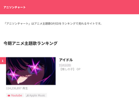 'animemusicranking.com' screenshot