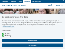 'hojskolesangbogen.dk' screenshot