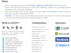 'cocodataset.org' screenshot