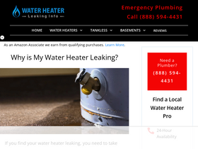 'waterheaterleakinginfo.com' screenshot