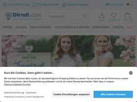 'dirndl.com' screenshot