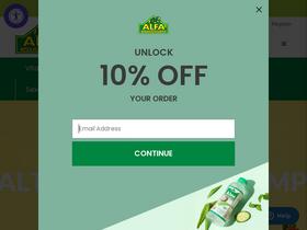 alfavitaminsonlinestore.com homepage screenshot