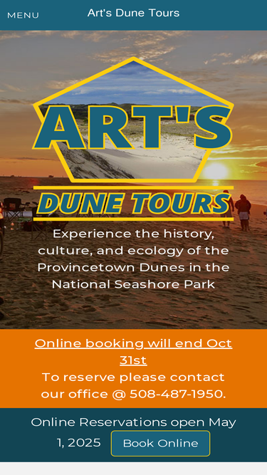artsdunetours.com
