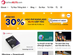 'tailieuielts.com' screenshot